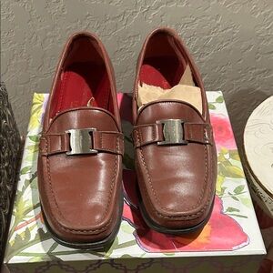Salvatore Ferragamo Brown Leather Loafers